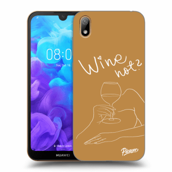 Picasee átlátszó szilikon tok az alábbi mobiltelefonokra Huawei Y5 2019 - Wine not