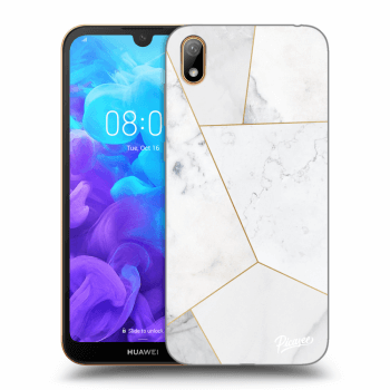 Picasee átlátszó szilikon tok az alábbi mobiltelefonokra Huawei Y5 2019 - White tile