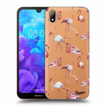 Picasee átlátszó szilikon tok az alábbi mobiltelefonokra Huawei Y5 2019 - Flamingos