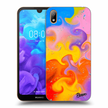 Picasee fekete szilikon tok az alábbi mobiltelefonokra Huawei Y5 2019 - Bubbles