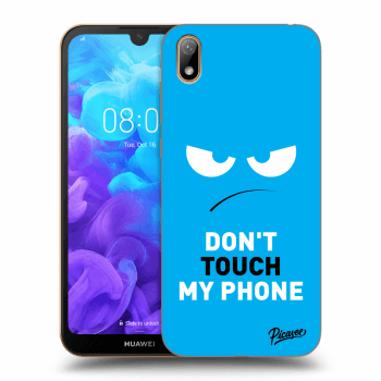 Picasee fekete szilikon tok az alábbi mobiltelefonokra Huawei Y5 2019 - Angry Eyes - Blue