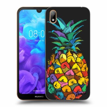 Picasee fekete szilikon tok az alábbi mobiltelefonokra Huawei Y5 2019 - Pineapple