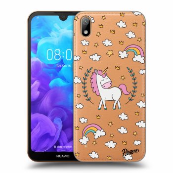 Picasee átlátszó szilikon tok az alábbi mobiltelefonokra Huawei Y5 2019 - Unicorn star heaven