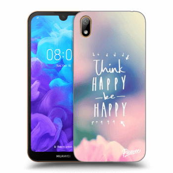 Picasee átlátszó szilikon tok az alábbi mobiltelefonokra Huawei Y5 2019 - Think happy be happy
