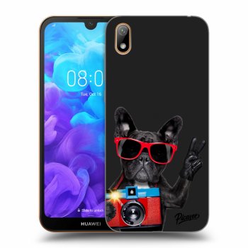 Picasee fekete szilikon tok az alábbi mobiltelefonokra Huawei Y5 2019 - French Bulldog