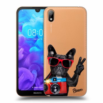 Picasee átlátszó szilikon tok az alábbi mobiltelefonokra Huawei Y5 2019 - French Bulldog