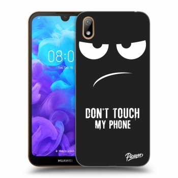 Picasee fekete szilikon tok az alábbi mobiltelefonokra Huawei Y5 2019 - Don't Touch My Phone