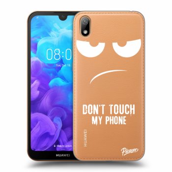 Picasee átlátszó szilikon tok az alábbi mobiltelefonokra Huawei Y5 2019 - Don't Touch My Phone