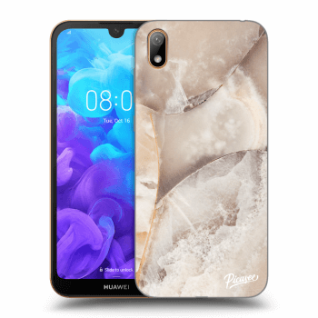 Picasee átlátszó szilikon tok az alábbi mobiltelefonokra Huawei Y5 2019 - Cream marble