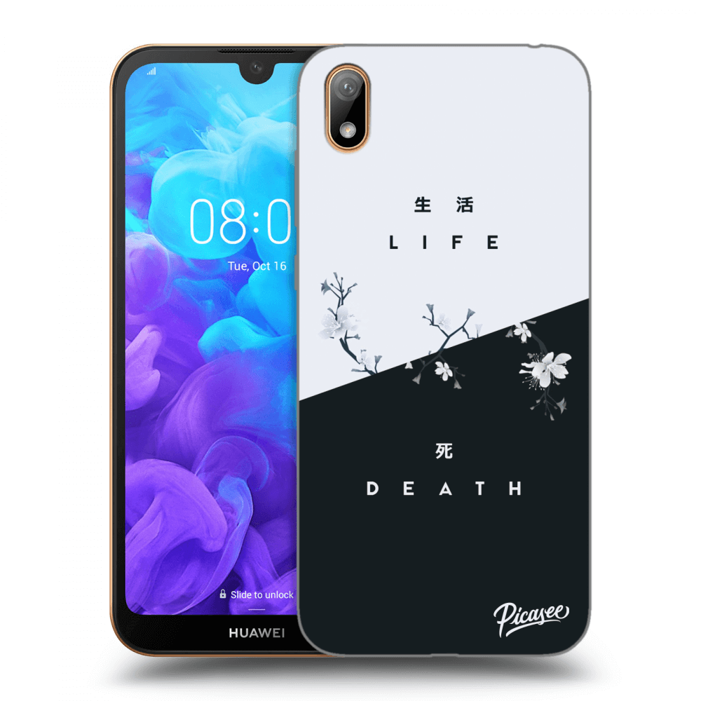 Picasee átlátszó szilikon tok az alábbi mobiltelefonokra Huawei Y5 2019 - Life - Death