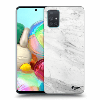 Picasee átlátszó szilikon tok az alábbi mobiltelefonokra Samsung Galaxy A71 A715F - White marble