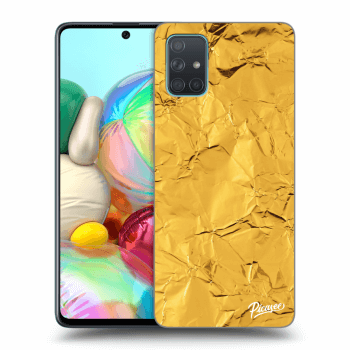 Picasee átlátszó szilikon tok az alábbi mobiltelefonokra Samsung Galaxy A71 A715F - Gold