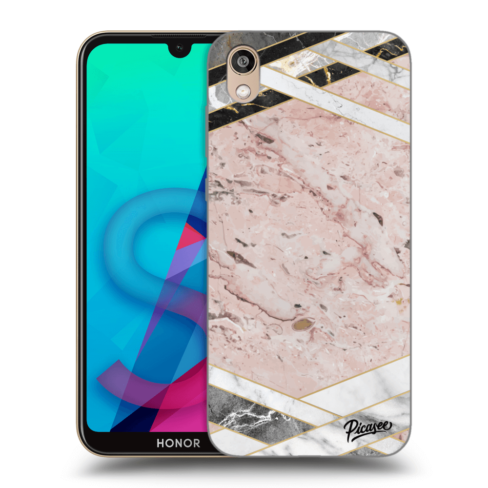 Picasee átlátszó szilikon tok az alábbi mobiltelefonokra Honor 8S - Pink geometry
