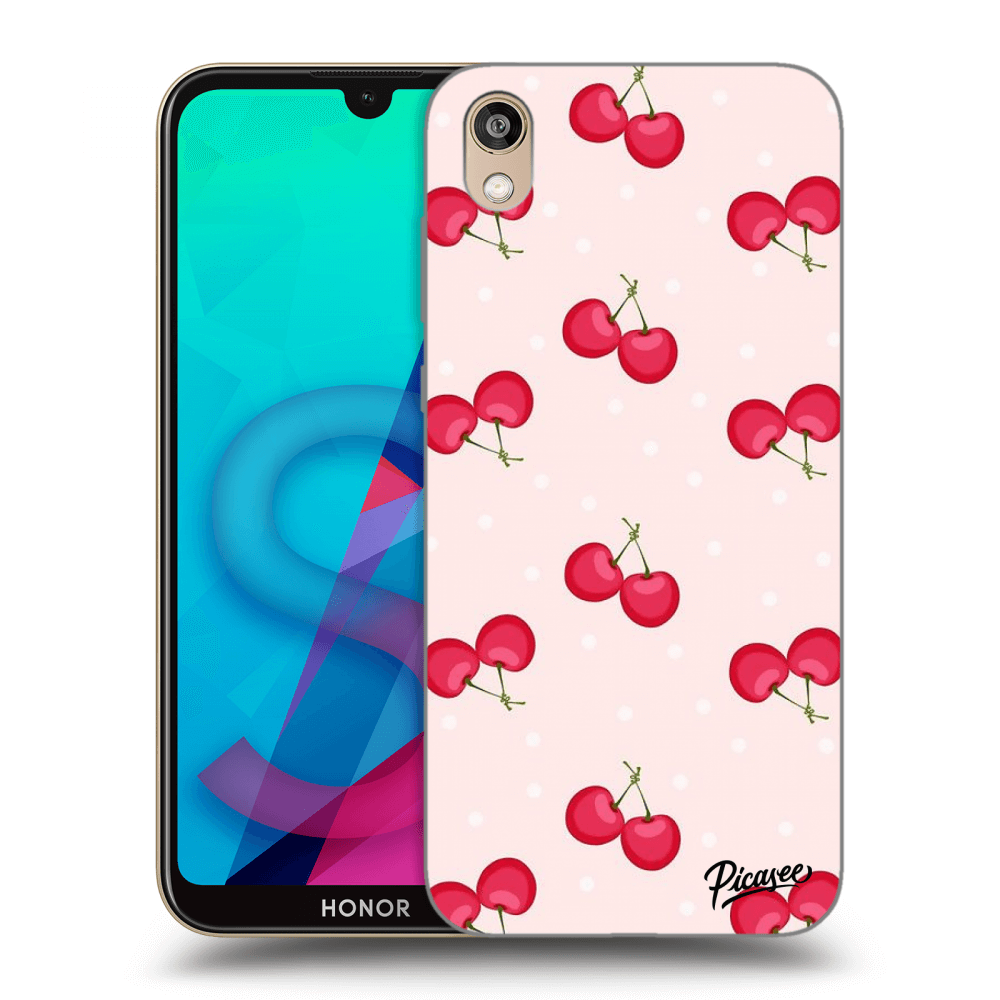 Picasee fekete szilikon tok az alábbi mobiltelefonokra Honor 8S - Cherries