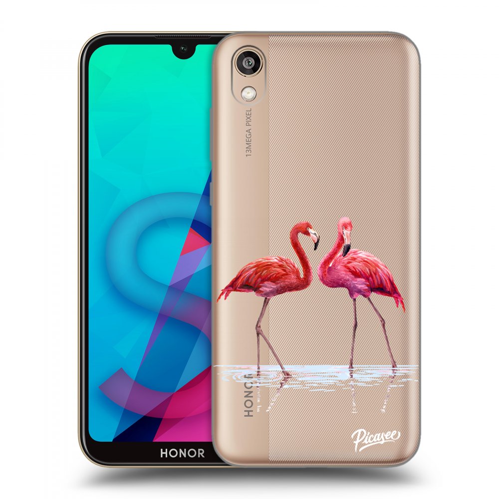 Picasee átlátszó szilikon tok az alábbi mobiltelefonokra Honor 8S - Flamingos couple