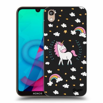Picasee fekete szilikon tok az alábbi mobiltelefonokra Honor 8S - Unicorn star heaven