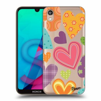 Picasee átlátszó szilikon tok az alábbi mobiltelefonokra Honor 8S - Colored heart