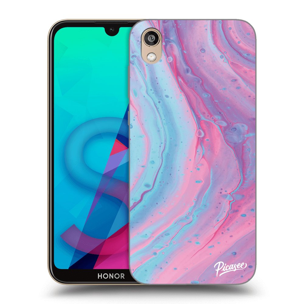Picasee fekete szilikon tok az alábbi mobiltelefonokra Honor 8S - Pink liquid