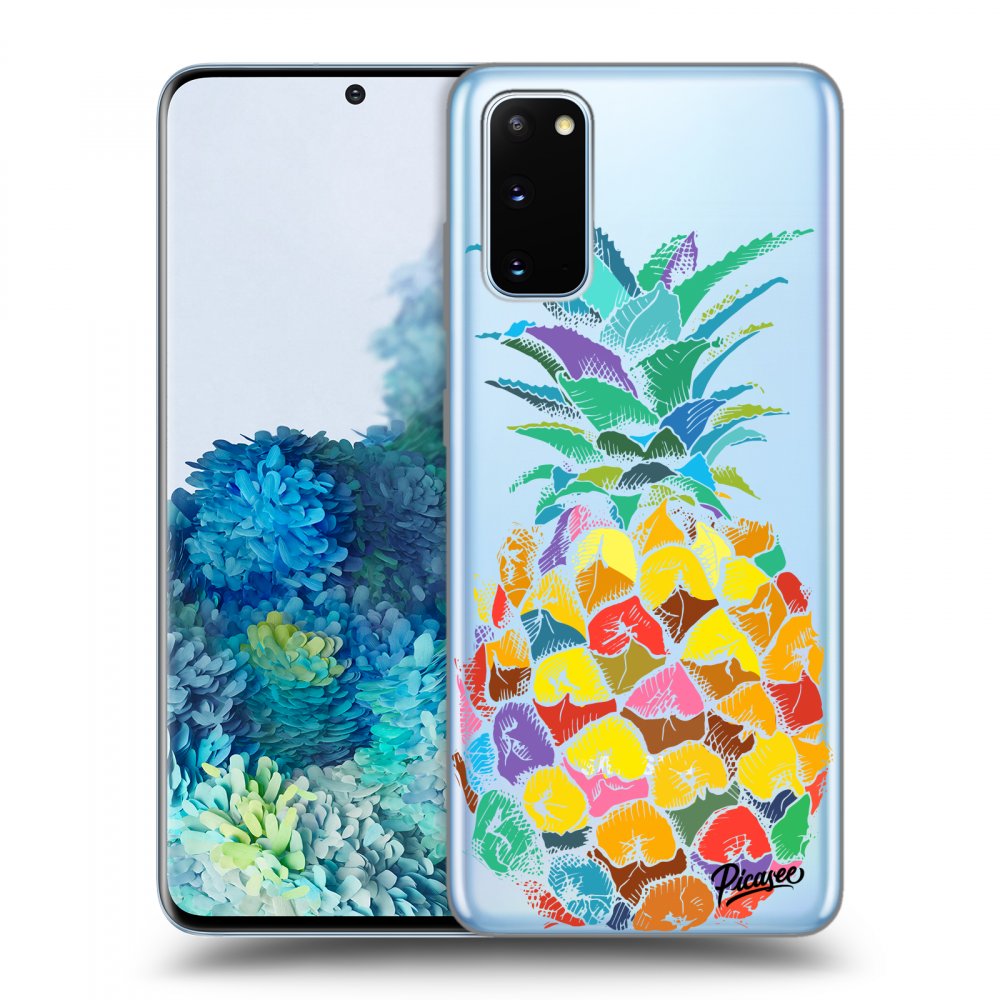 Picasee átlátszó szilikon tok az alábbi mobiltelefonokra Samsung Galaxy S20 G980F - Pineapple