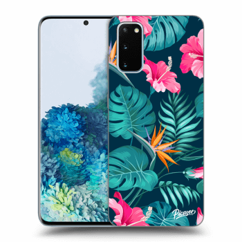 Szilikon tok erre a típusra Samsung Galaxy S20 G980F - Pink Monstera