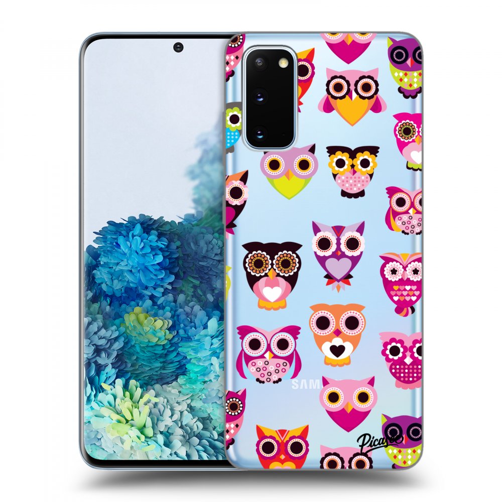 Picasee átlátszó szilikon tok az alábbi mobiltelefonokra Samsung Galaxy S20 G980F - Owls