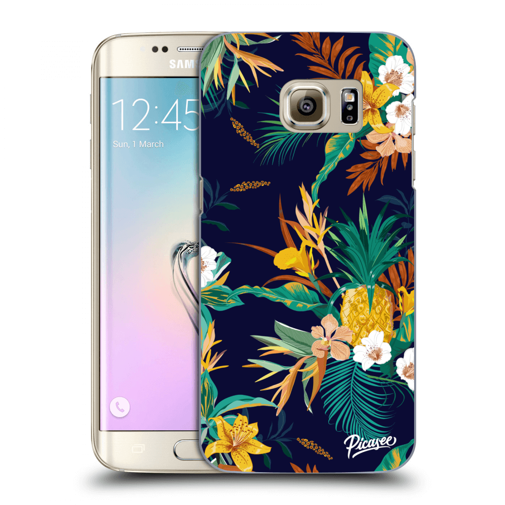 Picasee átlátszó szilikon tok az alábbi mobiltelefonokra Samsung Galaxy S7 Edge G935F - Pineapple Color