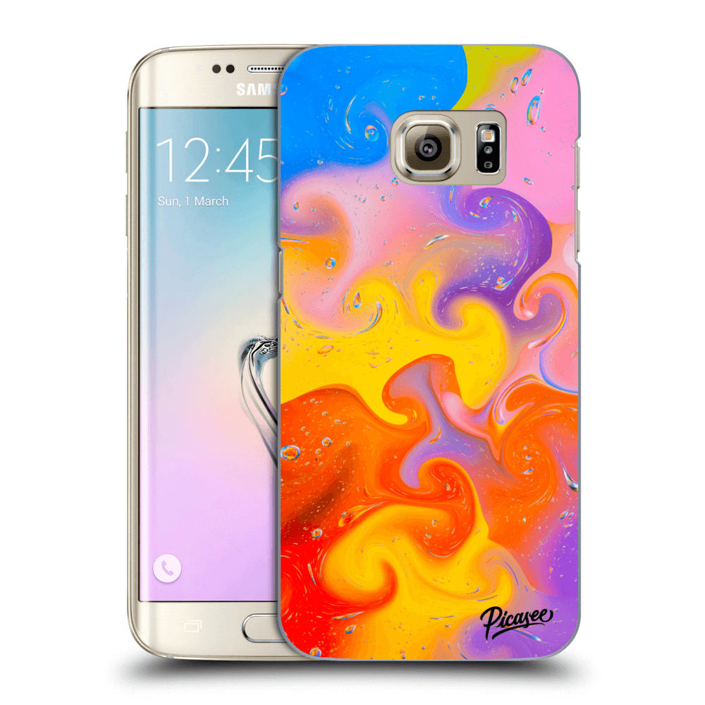 Picasee átlátszó szilikon tok az alábbi mobiltelefonokra Samsung Galaxy S7 Edge G935F - Bubbles