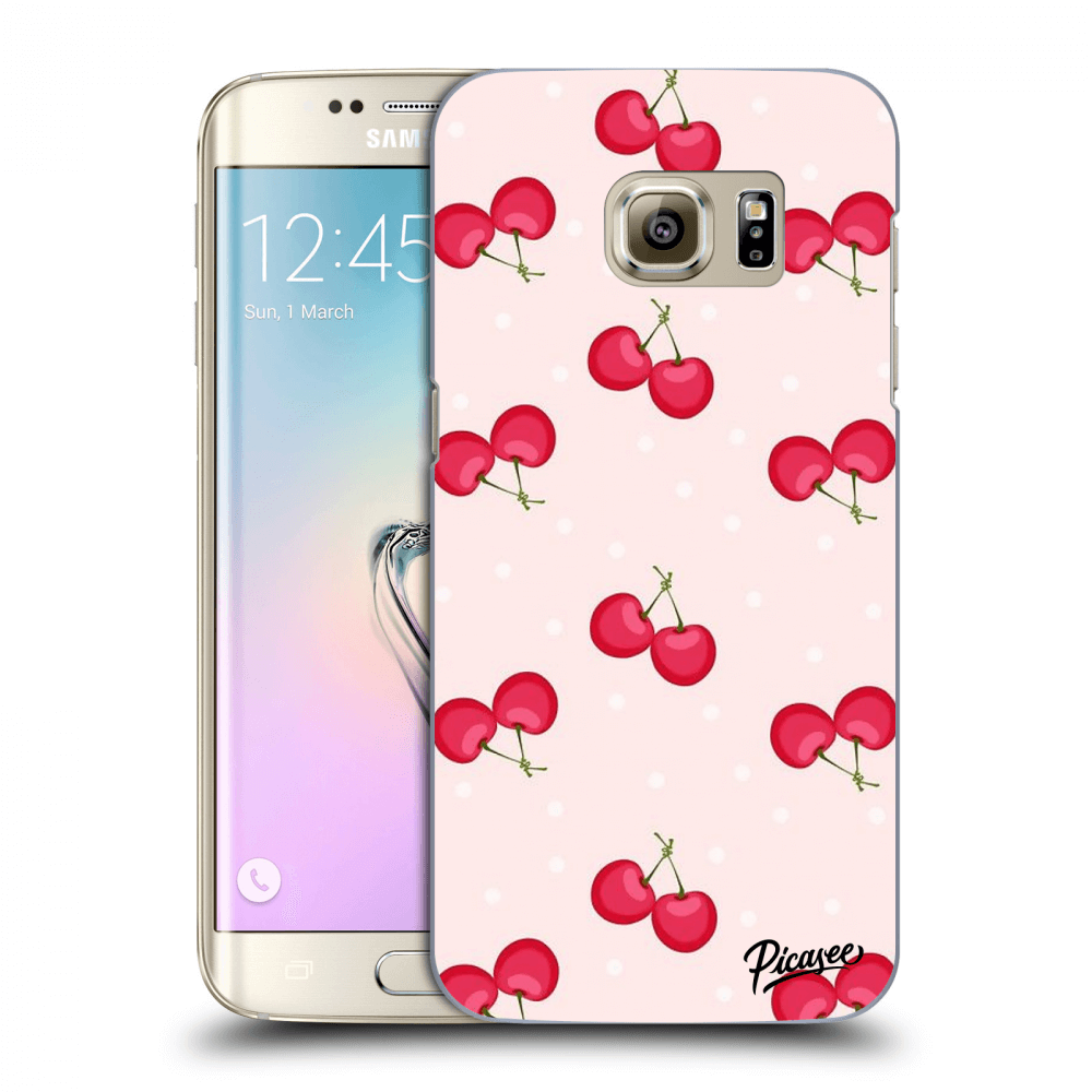 Picasee átlátszó szilikon tok az alábbi mobiltelefonokra Samsung Galaxy S7 Edge G935F - Cherries