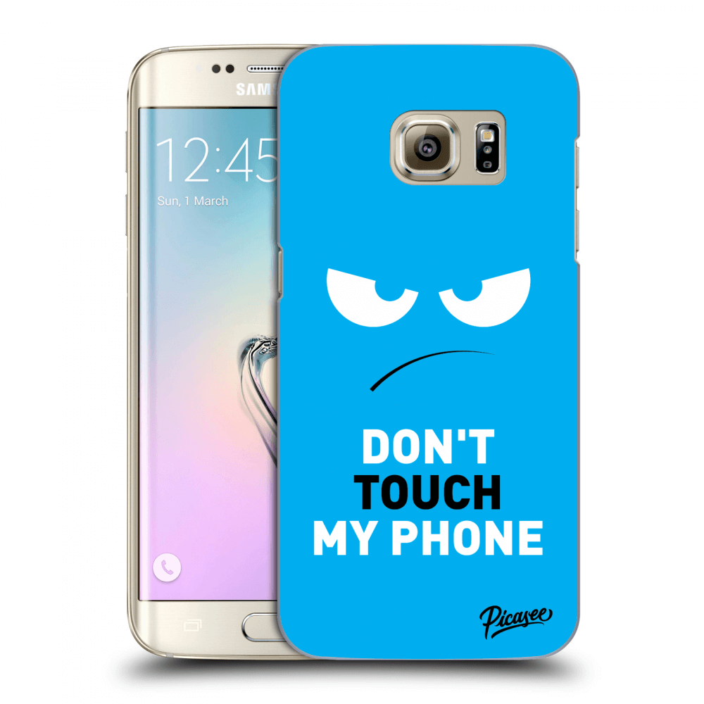 Picasee átlátszó szilikon tok az alábbi mobiltelefonokra Samsung Galaxy S7 Edge G935F - Angry Eyes - Blue