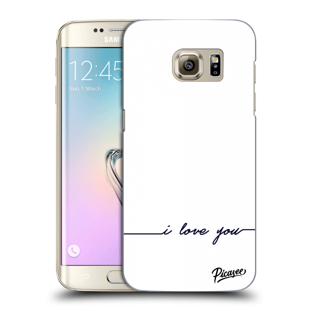 Picasee átlátszó szilikon tok az alábbi mobiltelefonokra Samsung Galaxy S7 Edge G935F - I love you