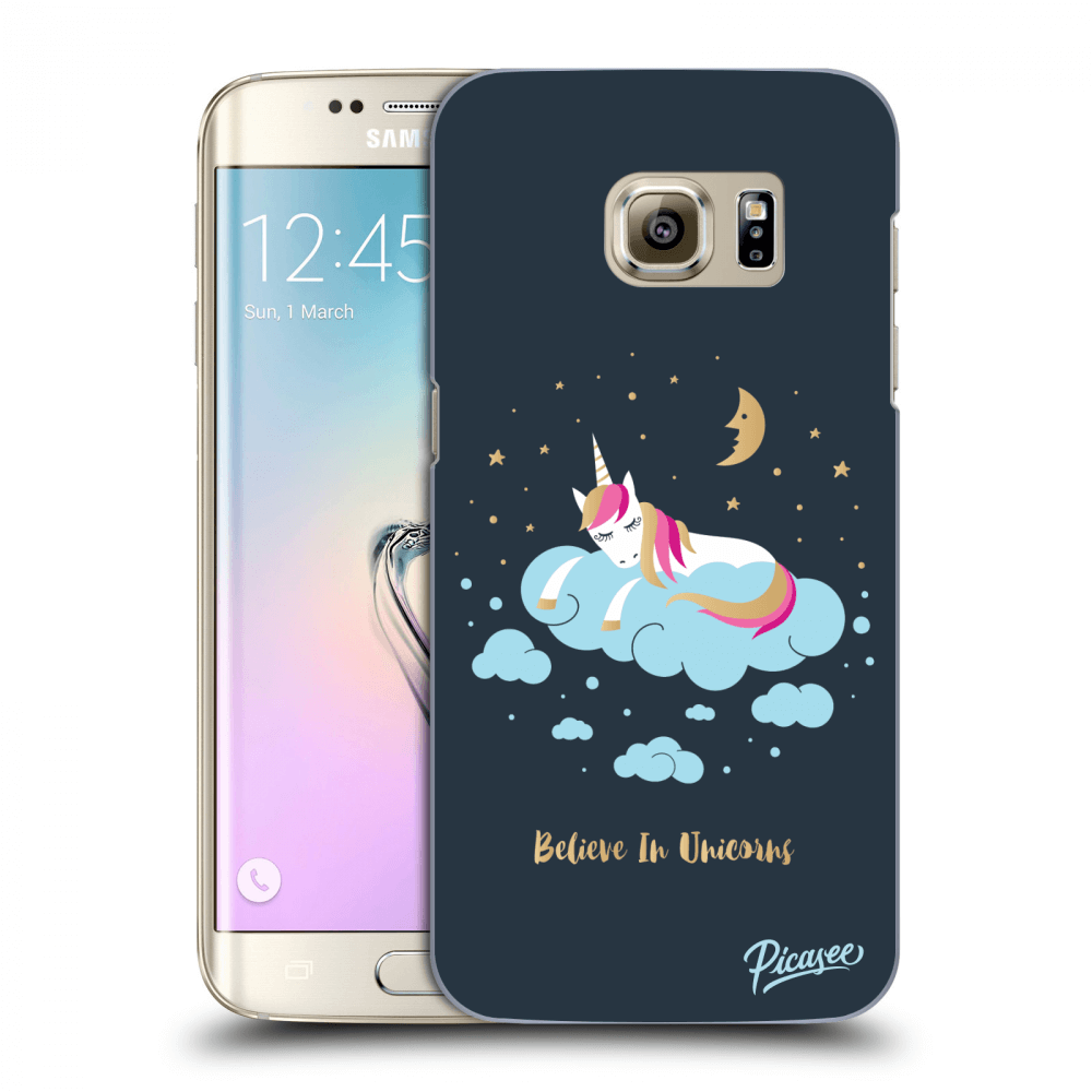 Picasee átlátszó szilikon tok az alábbi mobiltelefonokra Samsung Galaxy S7 Edge G935F - Believe In Unicorns