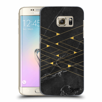 Picasee átlátszó szilikon tok az alábbi mobiltelefonokra Samsung Galaxy S7 Edge G935F - Gold Minimal