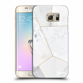 Picasee átlátszó szilikon tok az alábbi mobiltelefonokra Samsung Galaxy S7 Edge G935F - White tile