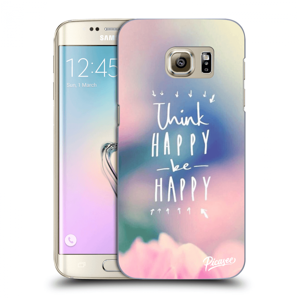 Picasee átlátszó szilikon tok az alábbi mobiltelefonokra Samsung Galaxy S7 Edge G935F - Think happy be happy