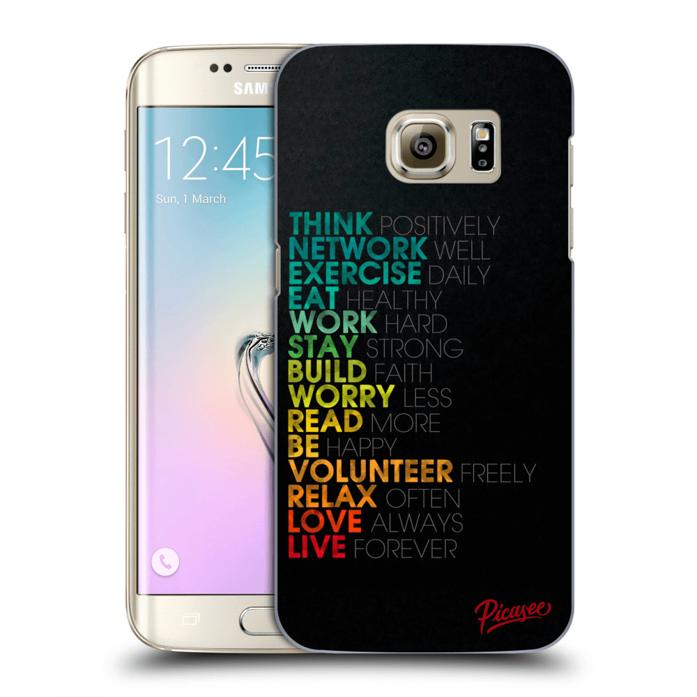 Picasee átlátszó szilikon tok az alábbi mobiltelefonokra Samsung Galaxy S7 Edge G935F - Motto life