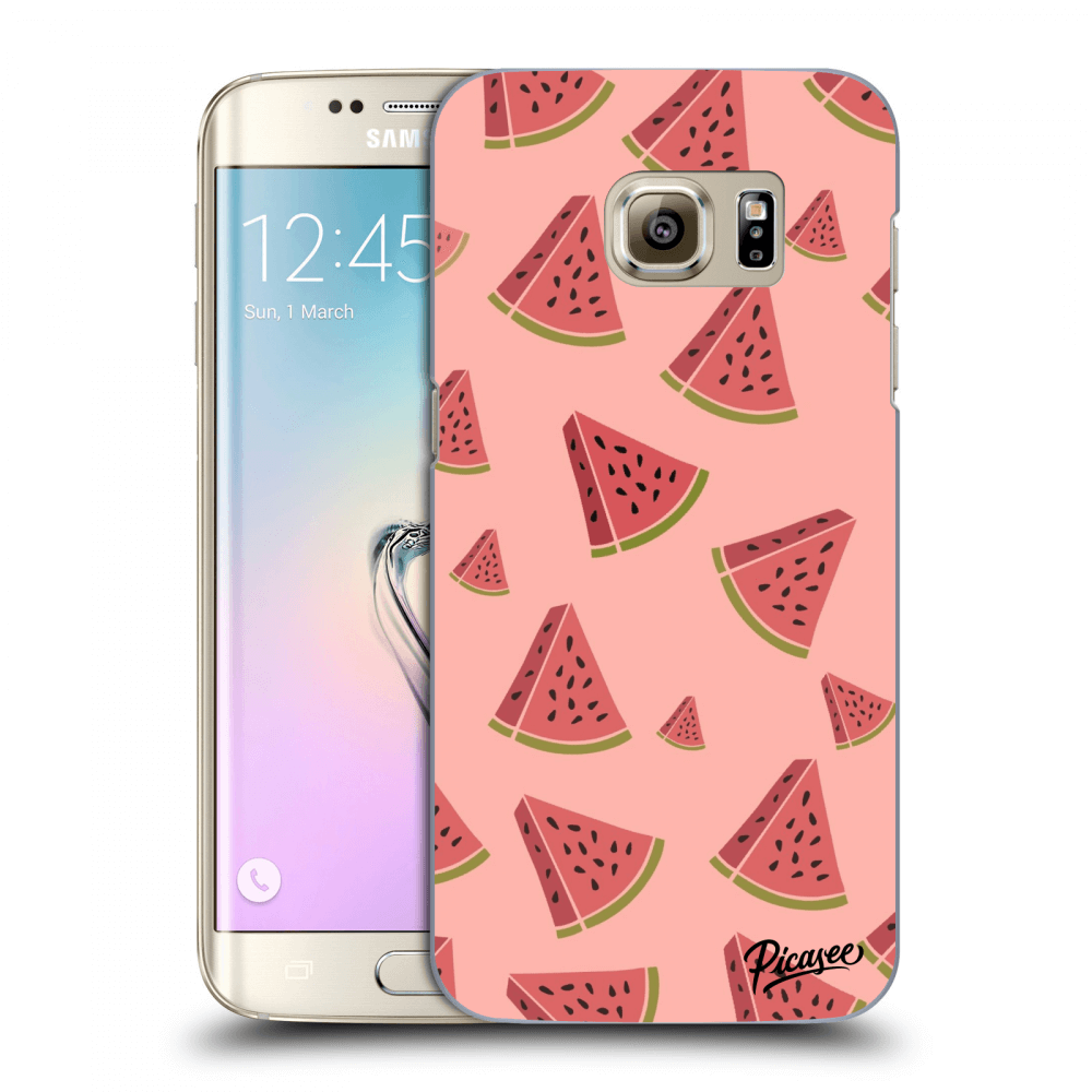 Picasee átlátszó szilikon tok az alábbi mobiltelefonokra Samsung Galaxy S7 Edge G935F - Watermelon