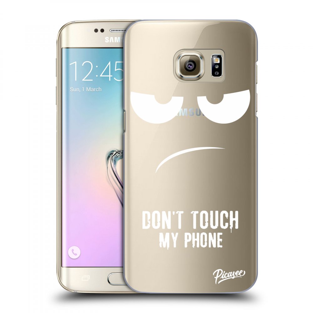 Picasee átlátszó szilikon tok az alábbi mobiltelefonokra Samsung Galaxy S7 Edge G935F - Don't Touch My Phone