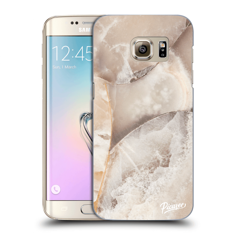 Picasee átlátszó szilikon tok az alábbi mobiltelefonokra Samsung Galaxy S7 Edge G935F - Cream marble