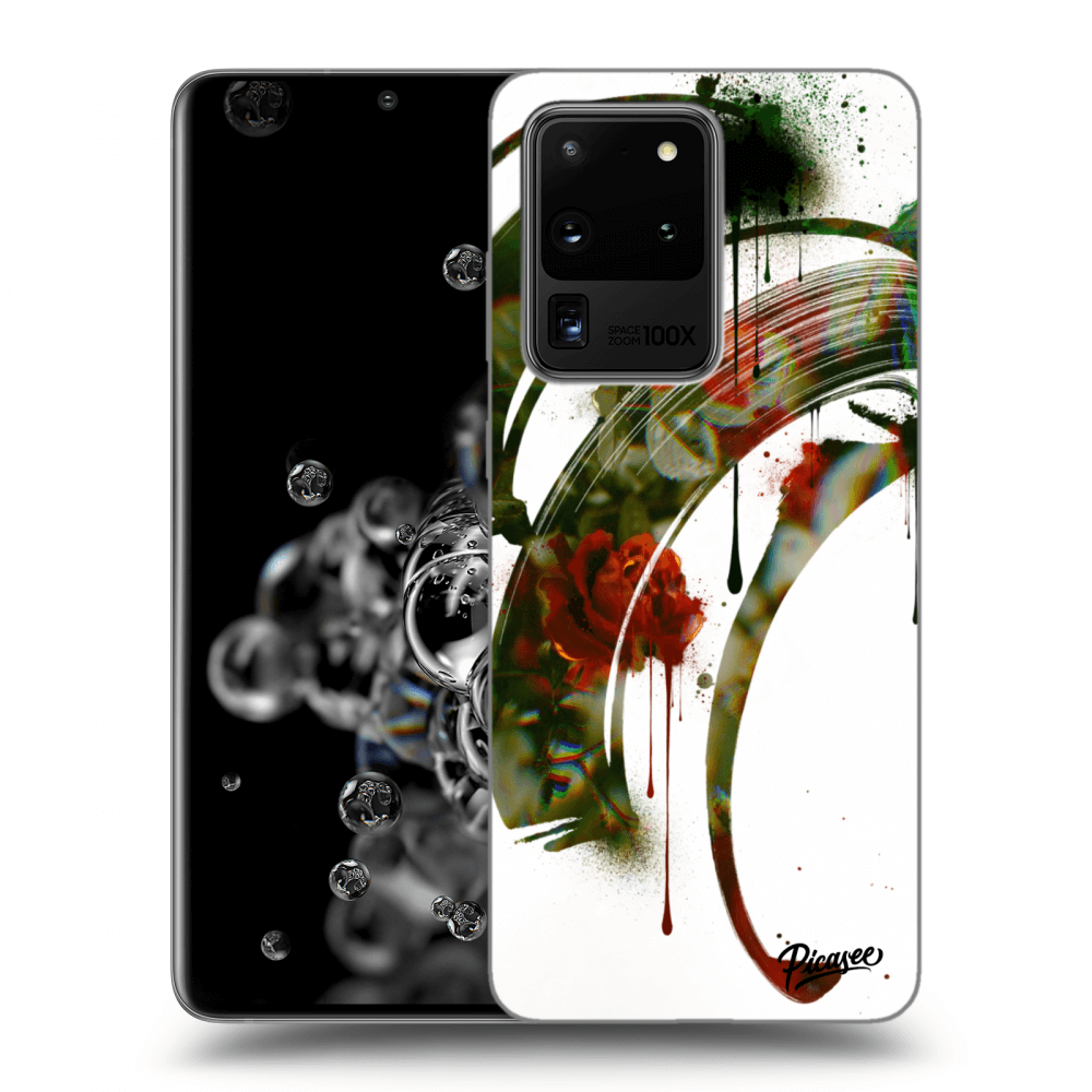 Picasee fekete szilikon tok az alábbi mobiltelefonokra Samsung Galaxy S20 Ultra 5G G988F - Roses white