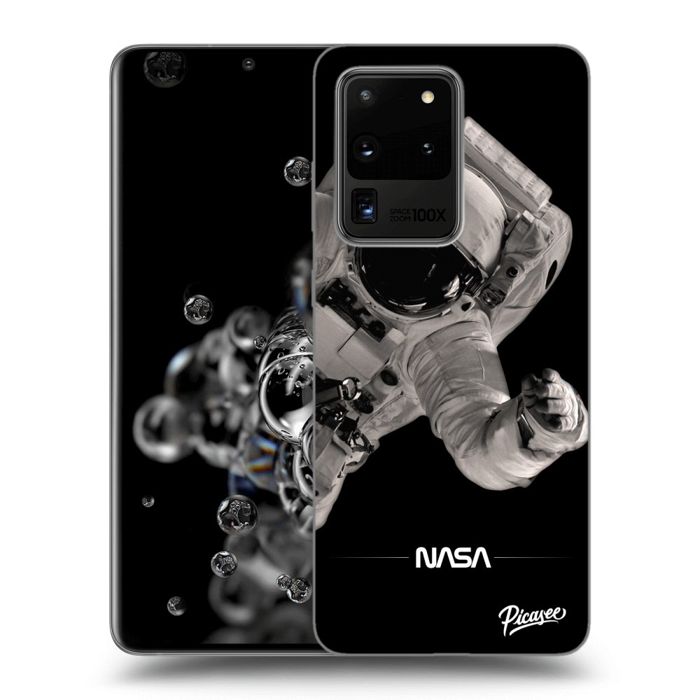 Picasee fekete szilikon tok az alábbi mobiltelefonokra Samsung Galaxy S20 Ultra 5G G988F - Astronaut Big