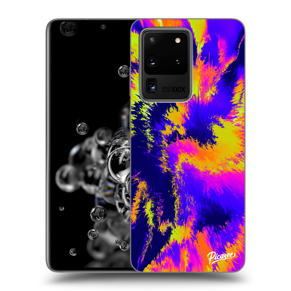 Picasee fekete szilikon tok az alábbi mobiltelefonokra Samsung Galaxy S20 Ultra 5G G988F - Burn