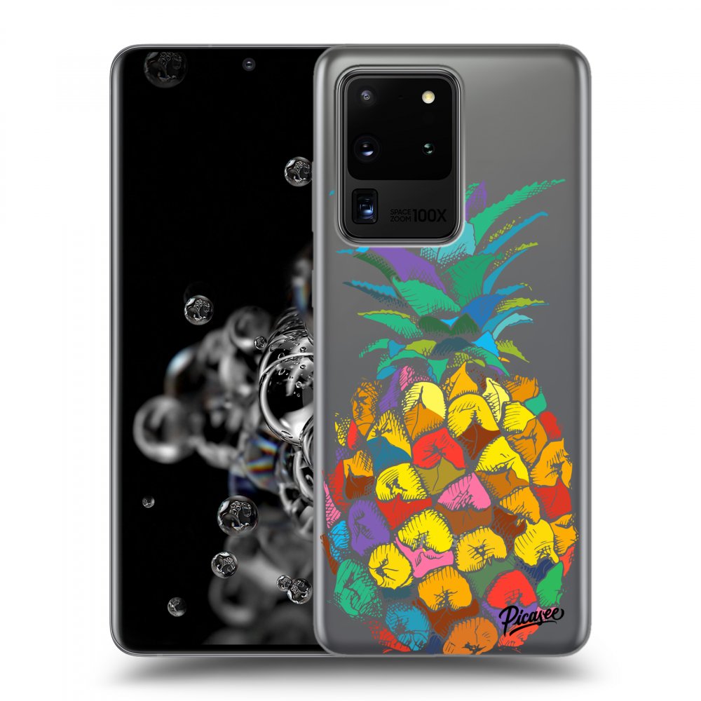 Picasee átlátszó szilikon tok az alábbi mobiltelefonokra Samsung Galaxy S20 Ultra 5G G988F - Pineapple