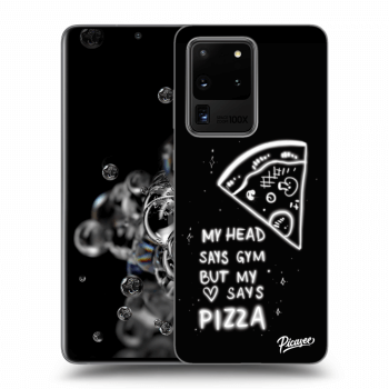 Picasee fekete szilikon tok az alábbi mobiltelefonokra Samsung Galaxy S20 Ultra 5G G988F - Pizza