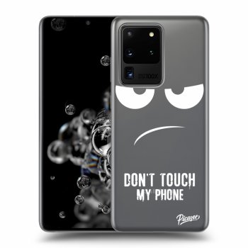 Picasee átlátszó szilikon tok az alábbi mobiltelefonokra Samsung Galaxy S20 Ultra 5G G988F - Don't Touch My Phone