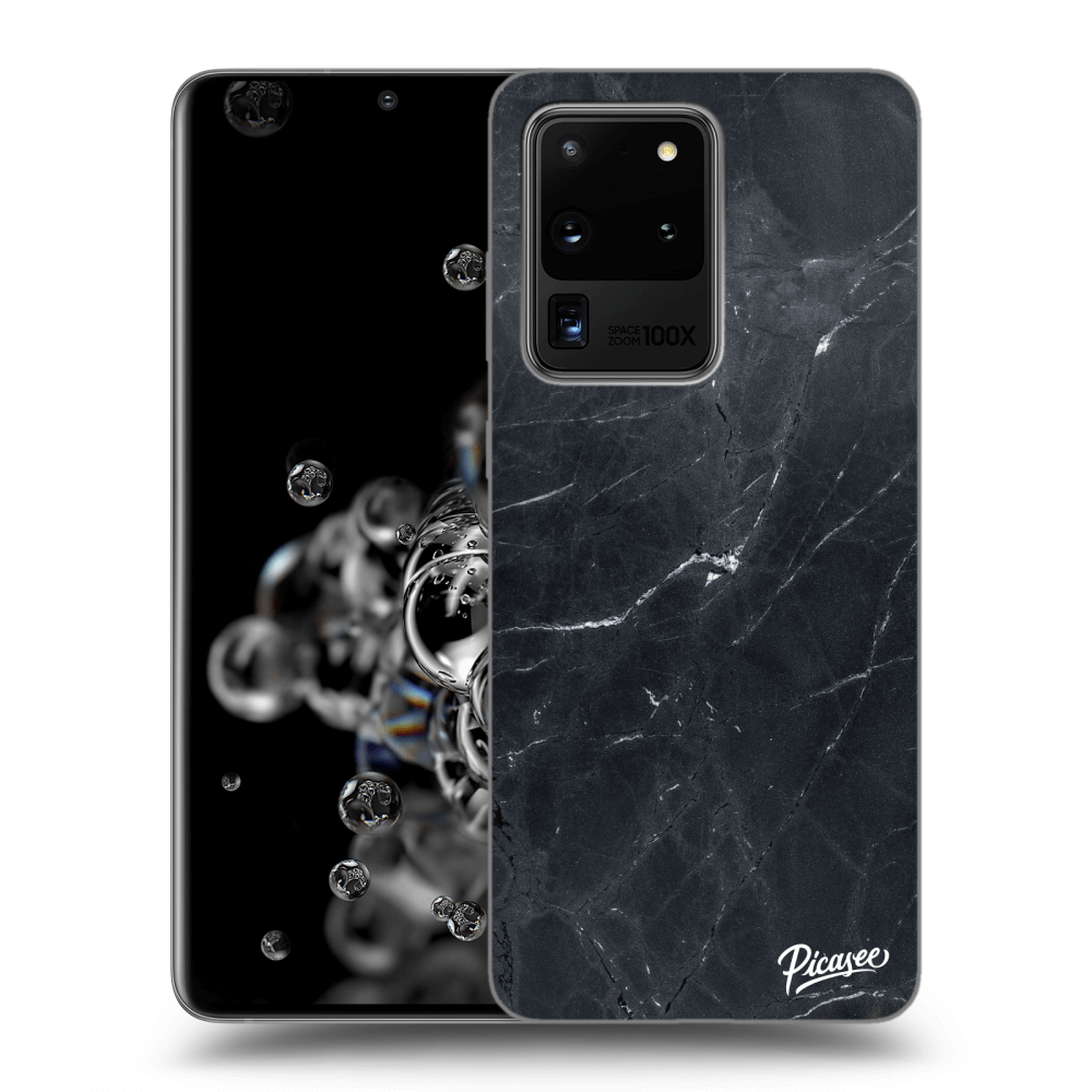 Picasee átlátszó szilikon tok az alábbi mobiltelefonokra Samsung Galaxy S20 Ultra 5G G988F - Black marble