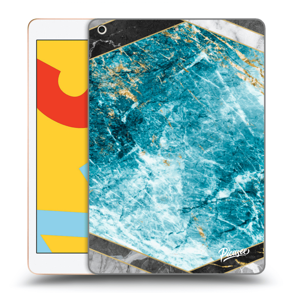 Picasee átlátszó szilikon tok az alábbi táblagépre Apple iPad 10.2" 2019 (7. gen) - Blue geometry