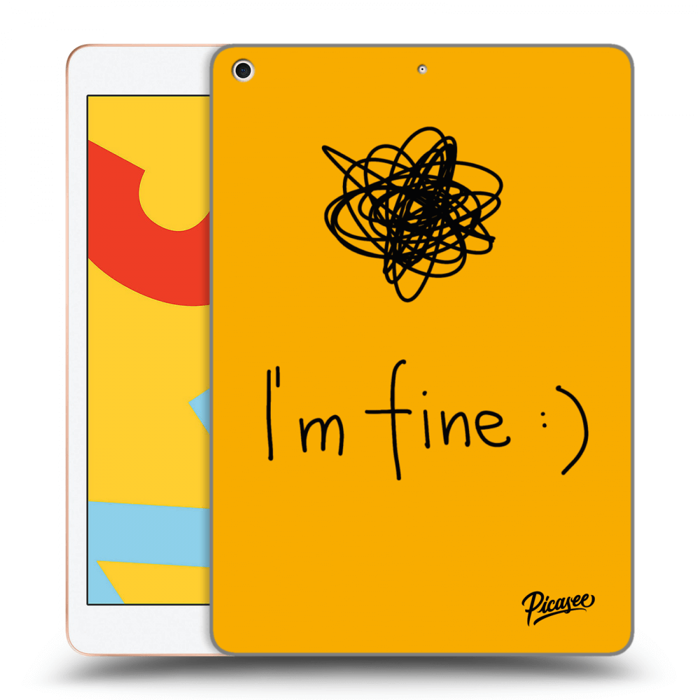Picasee fekete szilikon tok az alábbi táblagépre Apple iPad 10.2" 2019 (7. gen) - I am fine