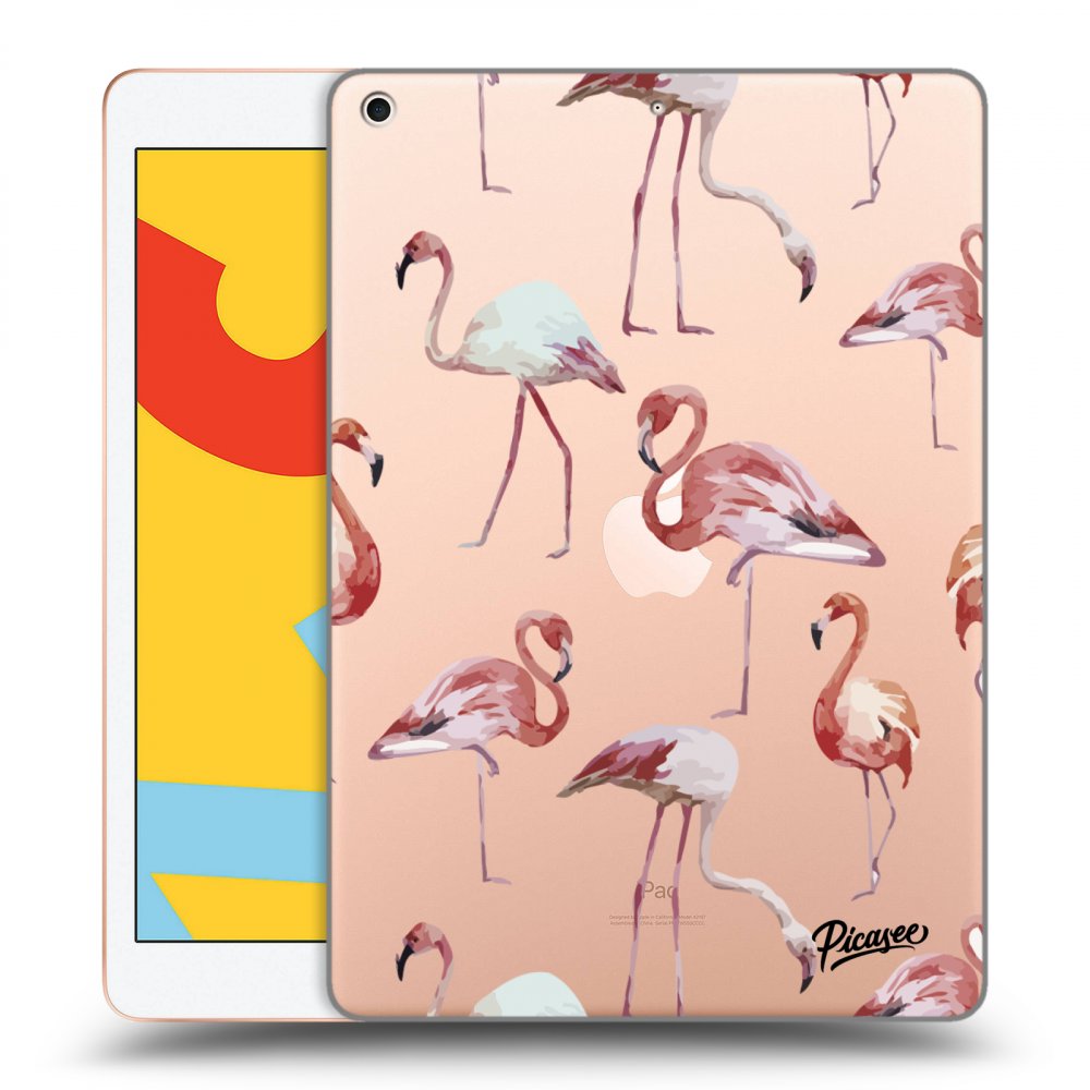 Picasee átlátszó szilikon tok az alábbi táblagépre Apple iPad 10.2" 2019 (7. gen) - Flamingos