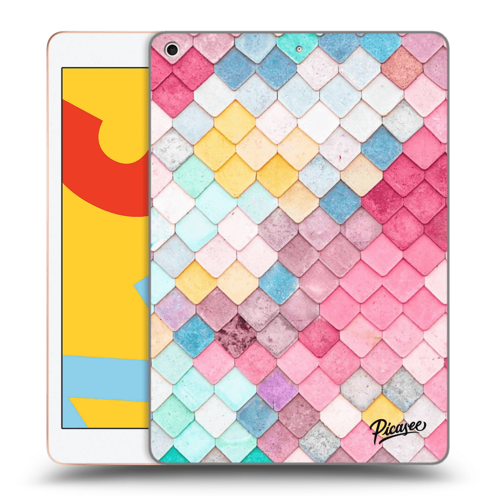 Picasee átlátszó szilikon tok az alábbi táblagépre Apple iPad 10.2" 2019 (7. gen) - Colorful roof