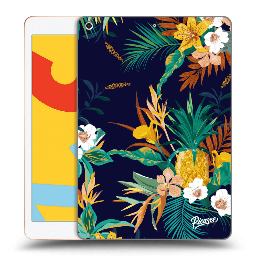 Picasee átlátszó szilikon tok az alábbi táblagépre Apple iPad 10.2" 2019 (7. gen) - Pineapple Color